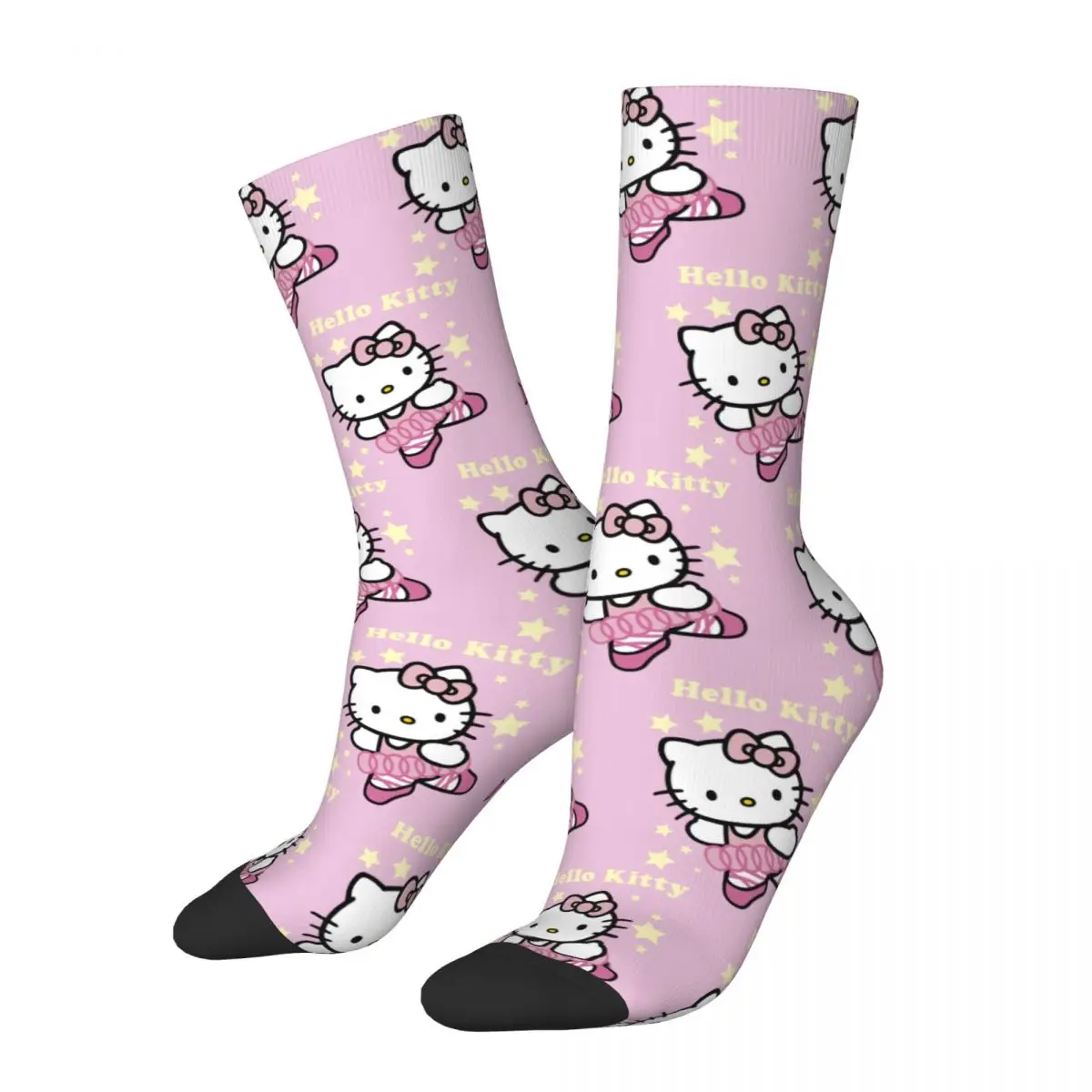 

Cartoon Cats Hello Kitty Socks Merch cat Soft Long Socks Sweat Absorbing