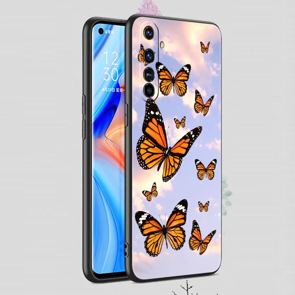 Butterfly Soft Silicone Black Phone Case Cover