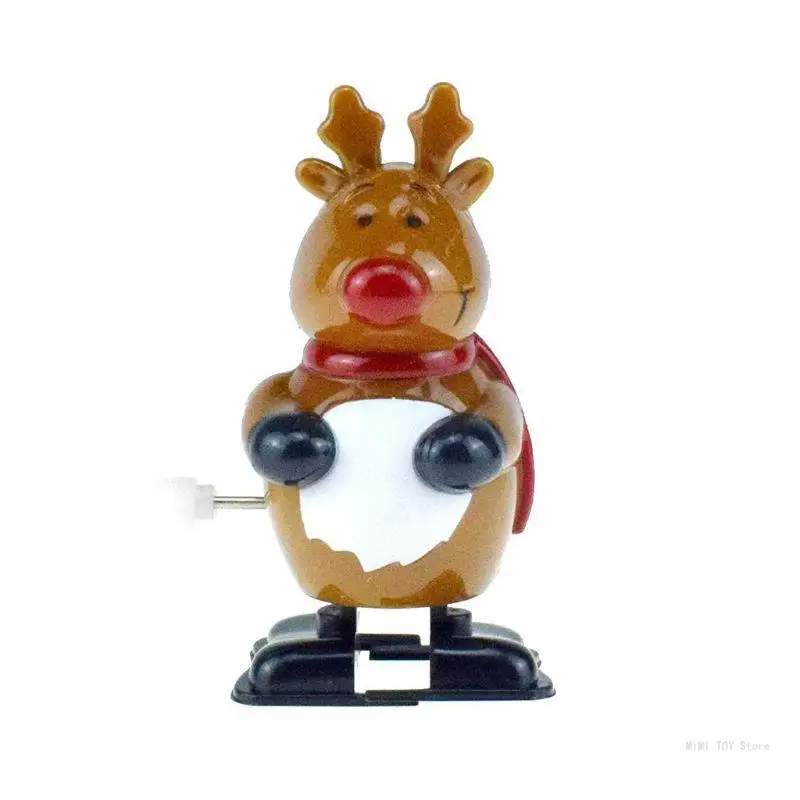 

Christmas Santa Elk Snowman Clockwork Walking Toy Merry Christmas