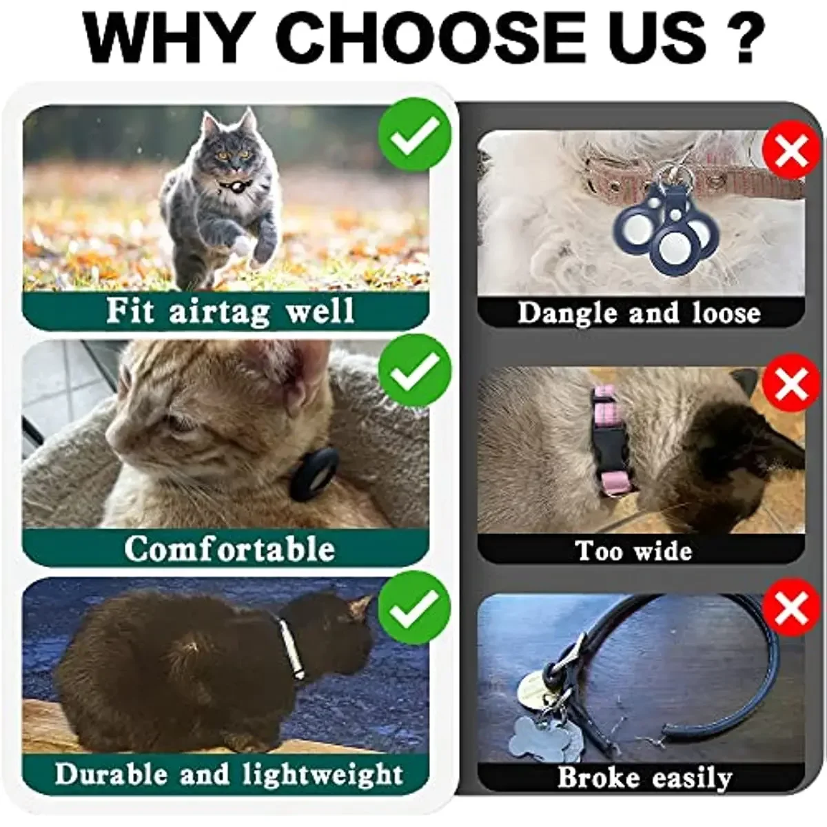 Reflective Airtag Cat Collar 5