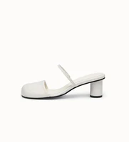 Summer Cover Toe Women Mules Slippers Elegant Slip On Singbacks Slides Ladies Outdoor Street Style Sandalias
