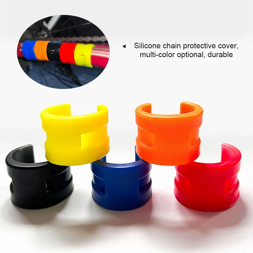 4Pcs Bicycle Chainstay Guard Protector Removable Road Mountain Bike Part Frame Fork Collision Cover Ring Cycling Chain Sticker