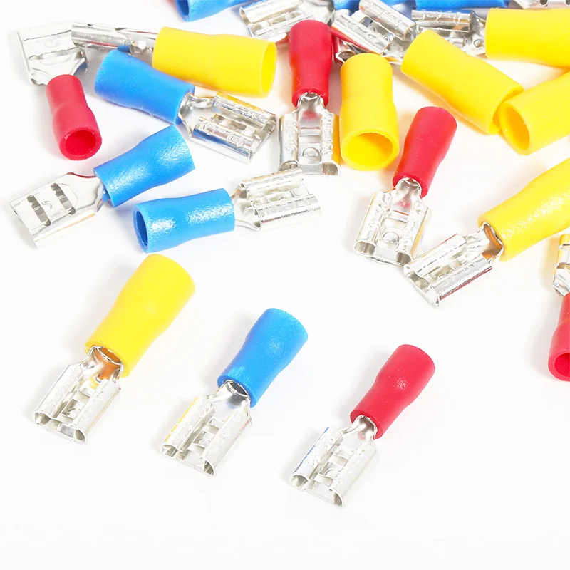260PCS 6.3mm Spade Crimp Terminal Wire Conectores
