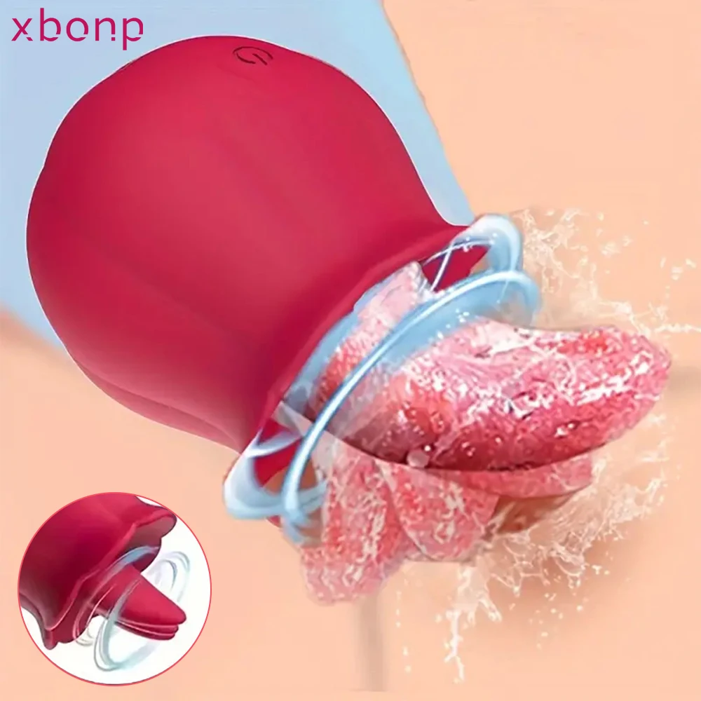 Zunge lecken Dildo Vibrator Sexspielzeug für Frau G-Punkt Vibratoren Klitoris Nippel Licker Oral Biting Sucker Stimulator Erwachsene 18 1