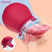 Zunge lecken Dildo Vibrator Sexspielzeug für Frau G-Punkt Vibratoren Klitoris Nippel Licker Oral Biting Sucker Stimulator Erwachsene 18 1