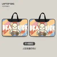 Sac pour ordinateur portable ours violent Double face sac de banlieue 16 pouces pour Apple Macbook 15 coque d'ordinateur Macbook Air 13 étui sacs à main pour ordinateur portable 3
