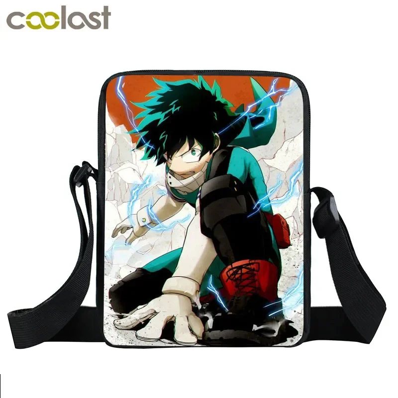 Anime Boku No Hero Academia Messenger Bag Izuku Midoriya Bakugou Katsuki Crossbody Bag My Hero Academia Shoulder Bags for Travel mens messenger bag women messenger bag