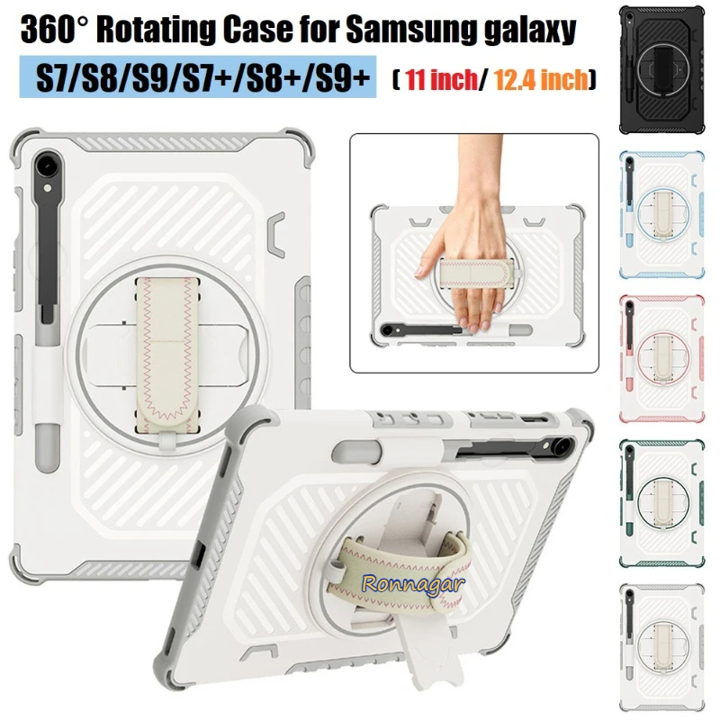Premium 360° Rotating Heavy Duty Tablet Case, Fits 11-12.4 Inch Devices