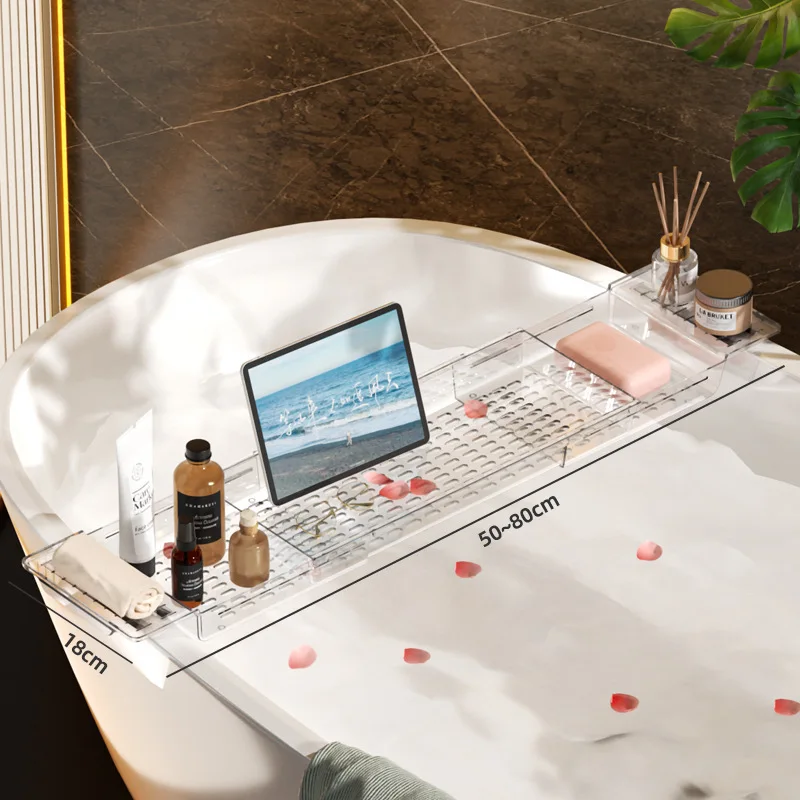 Bathtub shelves toilets retractable drain racks shelves plates bathroom tub holders bath trays bathroom shelves