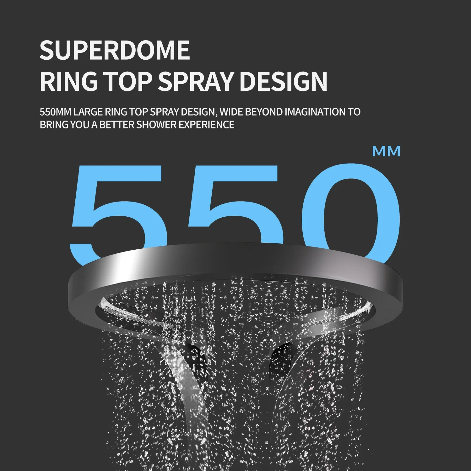 2024 Hot Sale Black Multifunction Bathroom Waterfall Rainfall Shower Panel Column Sprinkler Massage Set System Stainless steel 4