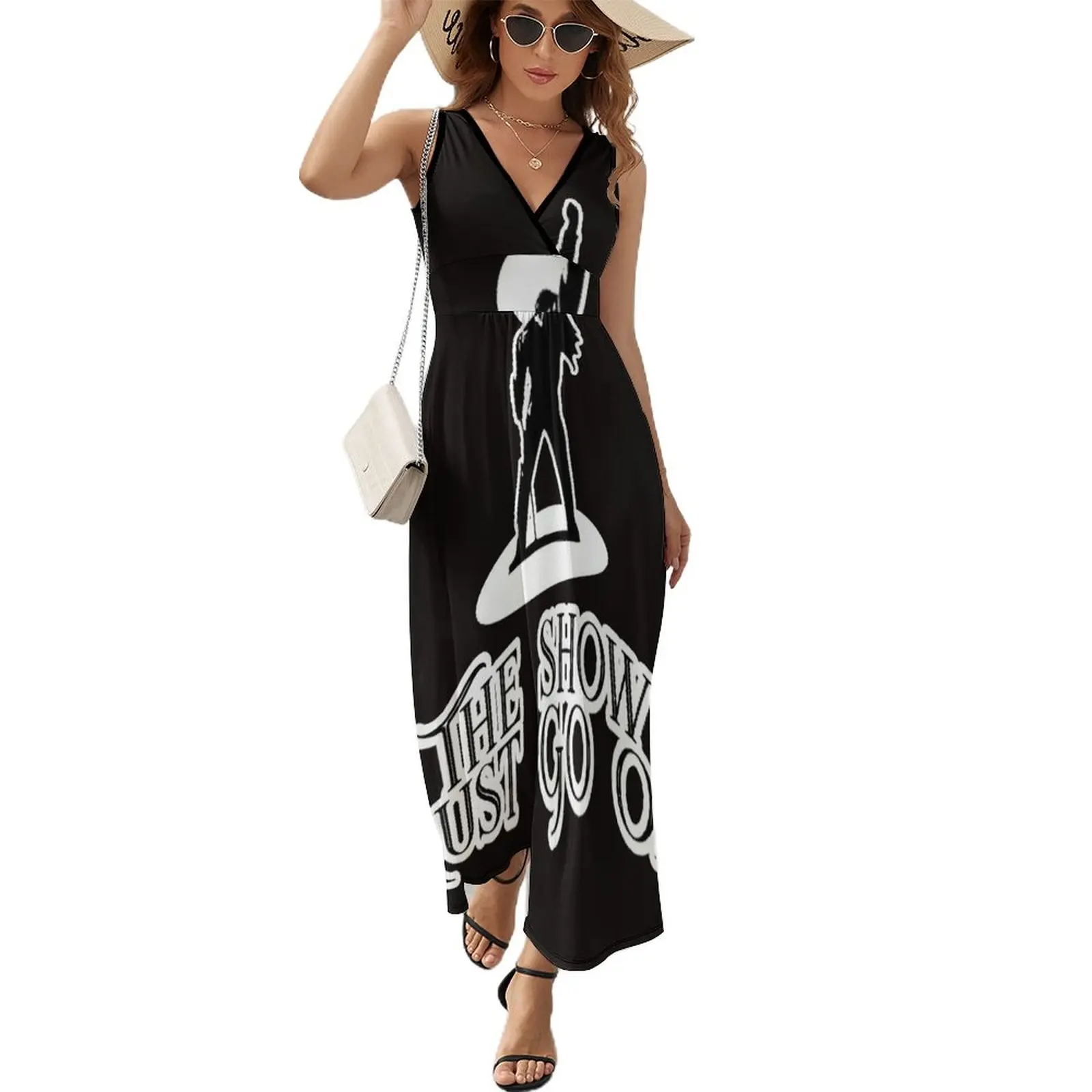 

The Show Must Go On Sleeveless Dress birthdayes for women Long veiledes Partyeses for womens 2024