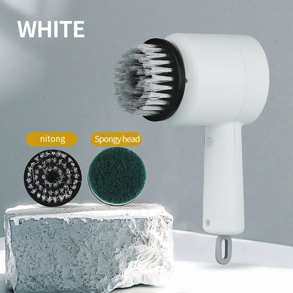 Electric Cleaning Turbo Scrub Brush Waterproof Cleaner Wireless Charging Cleaner Bathroom Kitchen Cleaning Tools Set 6