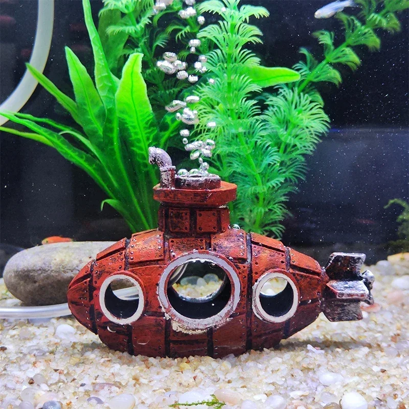 Creative Bubble Submarine Fish Tank Oxygen Pump Kit with Silent Air Pumps Air Stone Aquarium Decoration Ornaments Bubble Stone 4