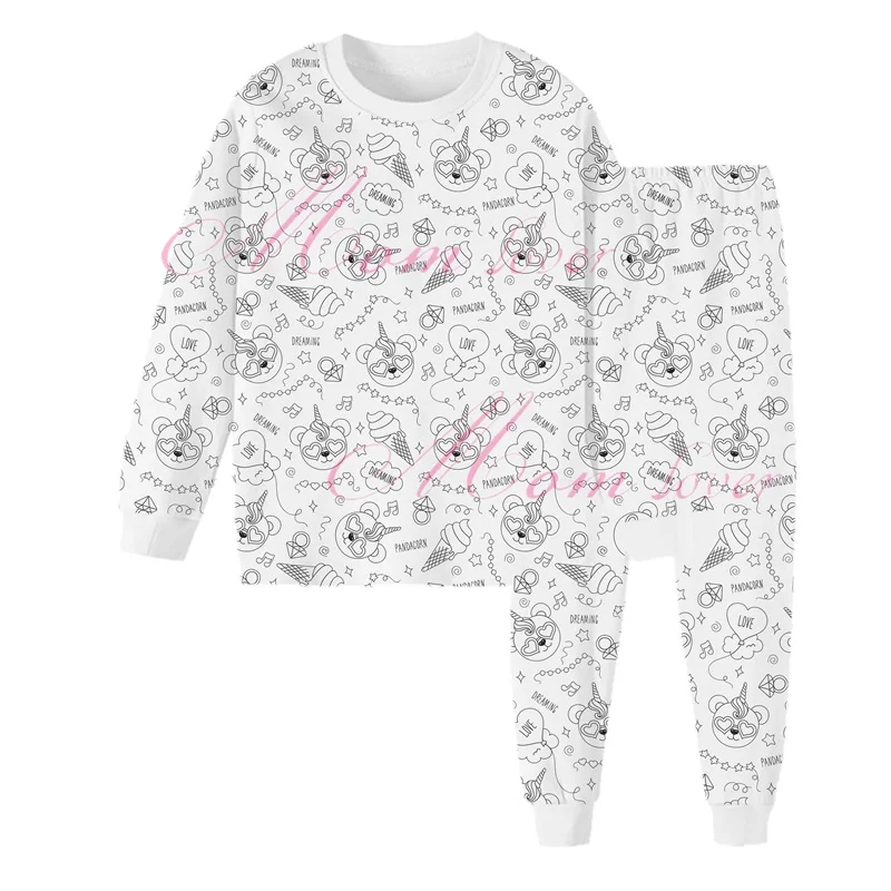 Kids Clothing Set DIY Pajamas Sketch Colorful Pajama Handicraft Toys for Boys Girls