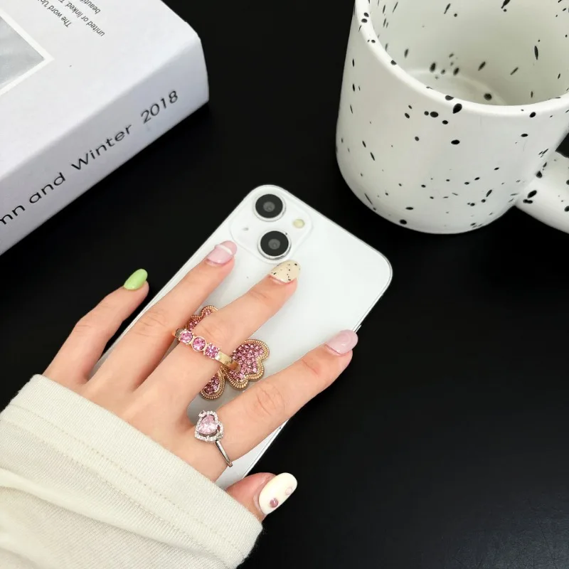 Elegant Diamond Butterfly 360° Rotating Phone Holder and Desktop Stand