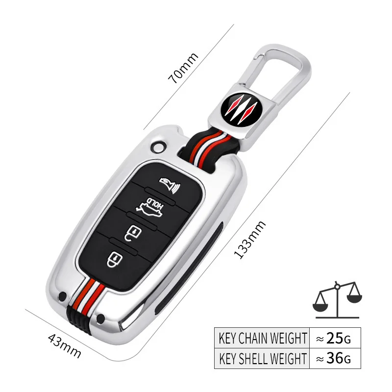 Premium Zinc Alloy Car Key Case - Elegant and Durable Design