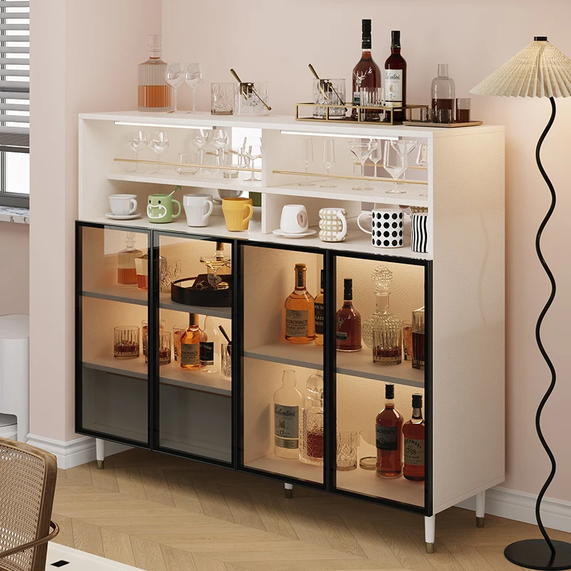 Showcase Living Room Bar Cabinet Coffee Shelves Open Glass Display Cabinet Decoration Corner Vetrina Esposizione Bar Furniture