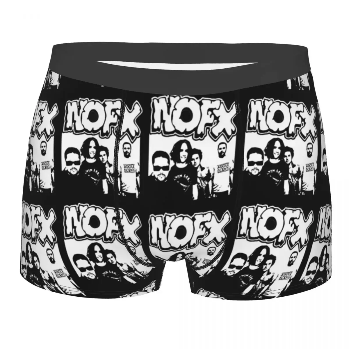 

Nofx Punk Band Logo 1 Man's Boxer Briefs Punk Rock Band Highly Breathable Underpants Top Quality Print Shorts Birthday Gifts