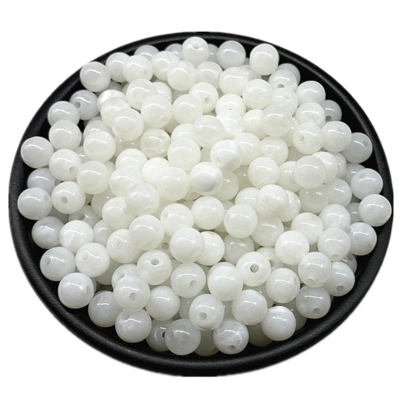 Colorful Acrylic Round Beads for Jewelry Making and DIY Accessories