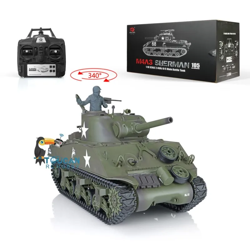 Pomiarowy czołg RC 1/16 Tiger I z dymem, BB, walka IR - 2.4 GHz