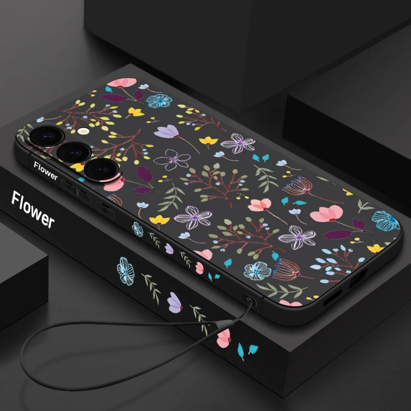 Floral Magnetic Phone Case with Wireless Charging Compatibility