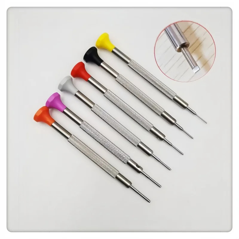 0.6mm-2.5mm 정밀 스테인레스 스틸 스크루 드라이버 시계 수리 도구 시계 보석 수리를위한 플랫 크로스 소형 스크루 드라이버