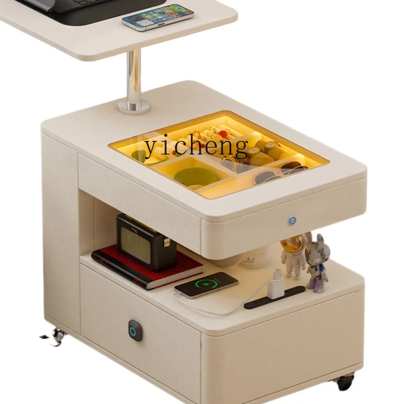 

XL Household Bedside Table Movable Rotatable Bedside Table Bedroom Small Table Cart