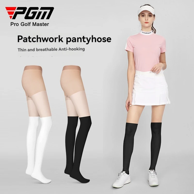

1pair Golf Summer Ice Stockings Women's Leggings Patchwork Sunscreen Tights Breathable Spliced Anti Hook Silk Socks Lightweight