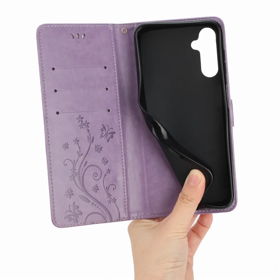 Elegant Leather Women's Wallet Case - Solid Color Design