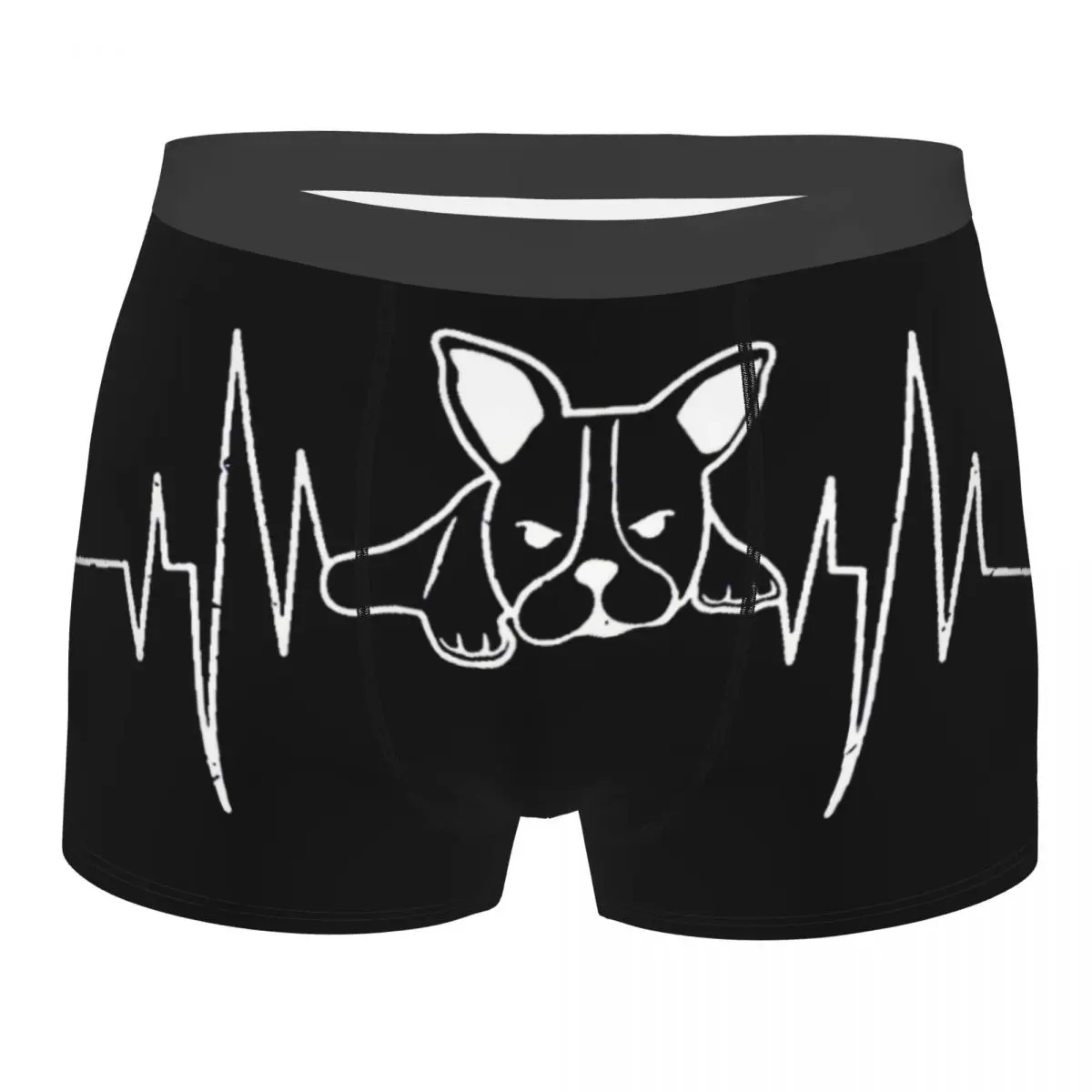 

Heartbeat French Bulldog Pet Dog Lovers Underpants Breathbale Panties Man Underwear Ventilate Shorts Boxer Briefs