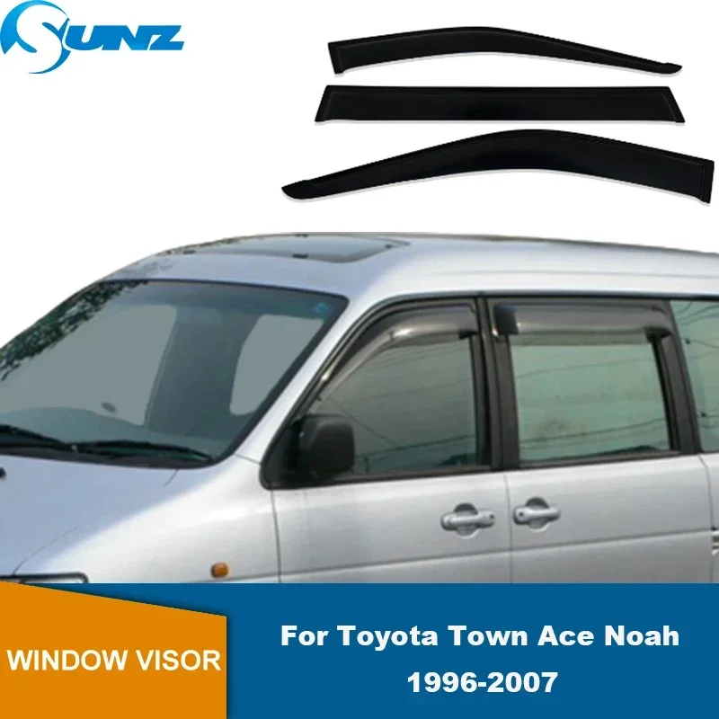Side Wind Deflectors For Toyota Town Ace Noah 1996 1997 1998 1999 2000 2001 2002 2003 2004 2005 2006 2007 3Pcs Window Door Visor