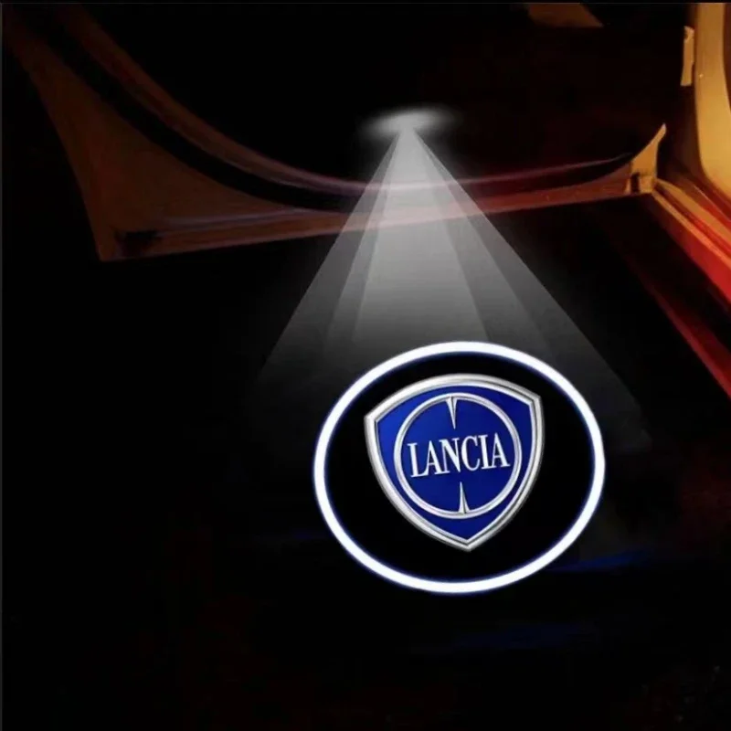 Wireless Led Shadow Projector Cars Door Welcome Lights Per Lancia Delta Ypsilon Lybra Musa Car Goods Kappa Voyager Decoration