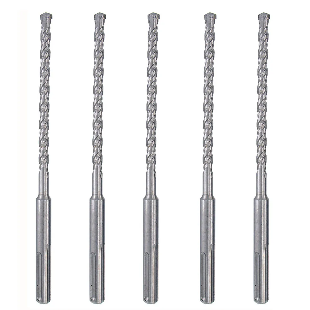 

5Pcs Impact Drill Bit SDS PLUS Shank Carbide Steel 5*160mm For Masonry Limestone Concrete Drilling Power Tools Accessories