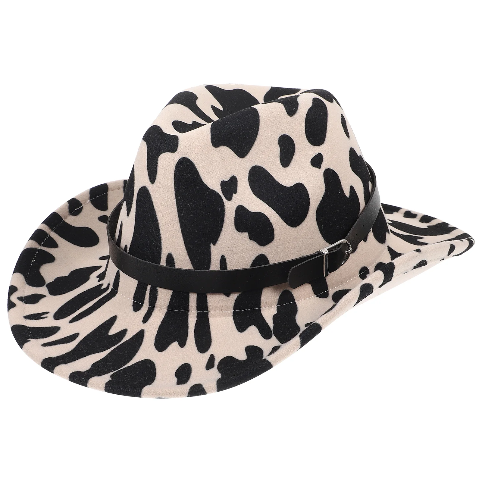 

Bonnet for Men Cows Pattern Cowboy Hat Party Outdoor Hats Women Costume Accessory Cowgirl Travel