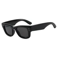 Lunettes de soleil carrées de style coréen pour hommes et femmes, nouveau modèle pour visages ronds, font paraître le visage plus petit 1