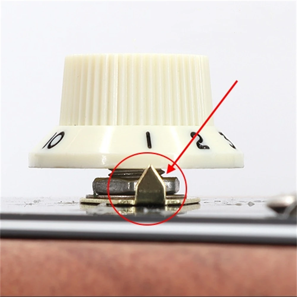 10Pcs Gitarre Knöpfe Pointer Platte Anzeige Unterlegscheiben Für Gibson LP Elektrische Gitarren Knöpfe Zeiger Platte Knopf Position Anzeige – Detail 2