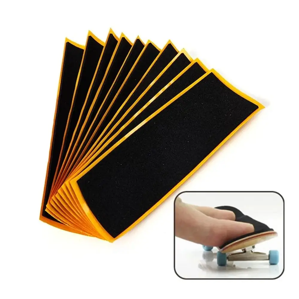 새로운 1/10Pcs 내구성 폼 그립 핑거보드 그립 언컷 자체 접착식 핑거보드 데크 스티커 110x38mm 블랙 논슬립 스티커