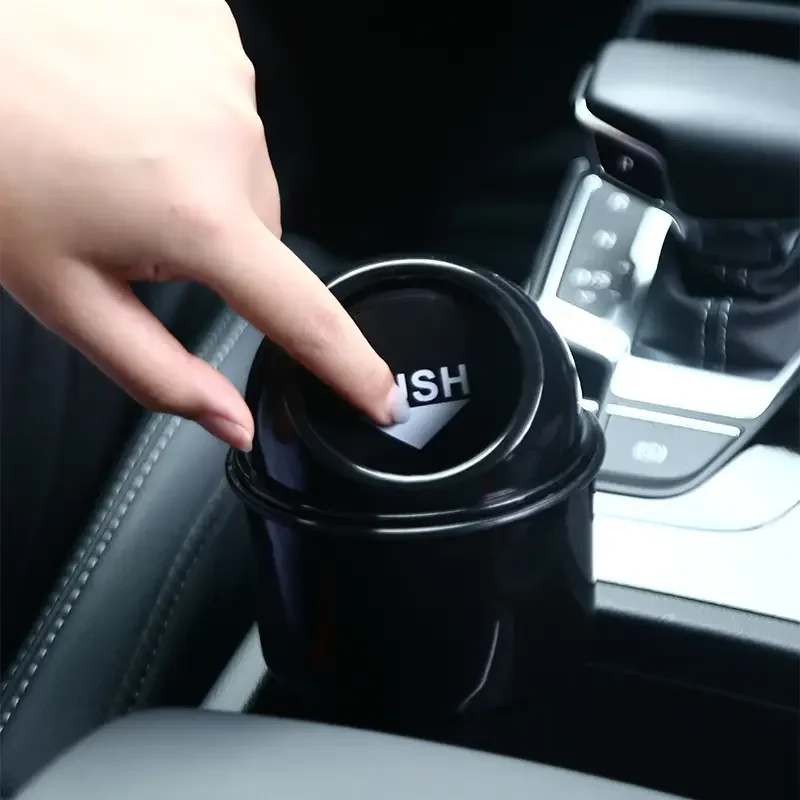 Car Trash Can Organizer Garbage Holder Automobiles Storage Bag Accessories Auto Door Seat Back Visor Trash Bin Paper Dustbin