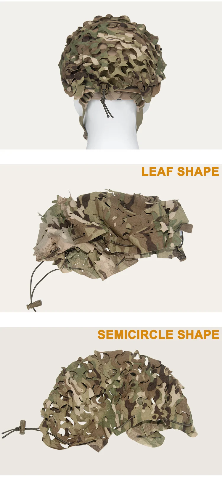 3D Camo Laser Cut Blatt Form Airsoft Helm Abdeckung Mesh Helm Tuch Paintball Fallschirmjäger Jagd Airsoft Helm Zubehör – Detail 10