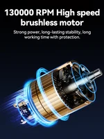 Mini Turbo Jet Fan 130000RPM Wind Speed 52m/s Brushless Motor Handheld Duct Fan High-Performance Cyclone Turbo Electric Blower 2