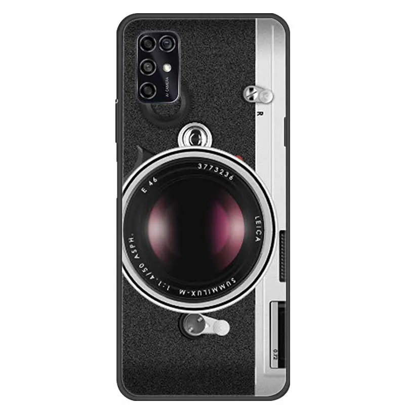 Black Silicon TPU Soft Phone Cover with Cartoon Design