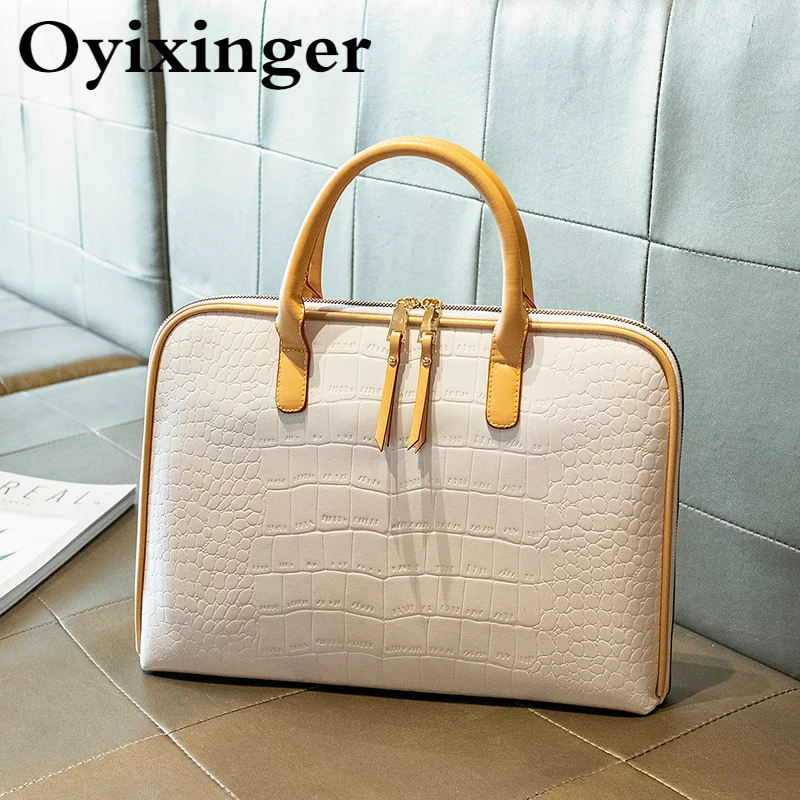 oyixinger-new-luxury-crocodile-pattern-women-briefcase-genuine-leather-handbag-ladies-high-quality-briefcase-for-14-15''-laptop