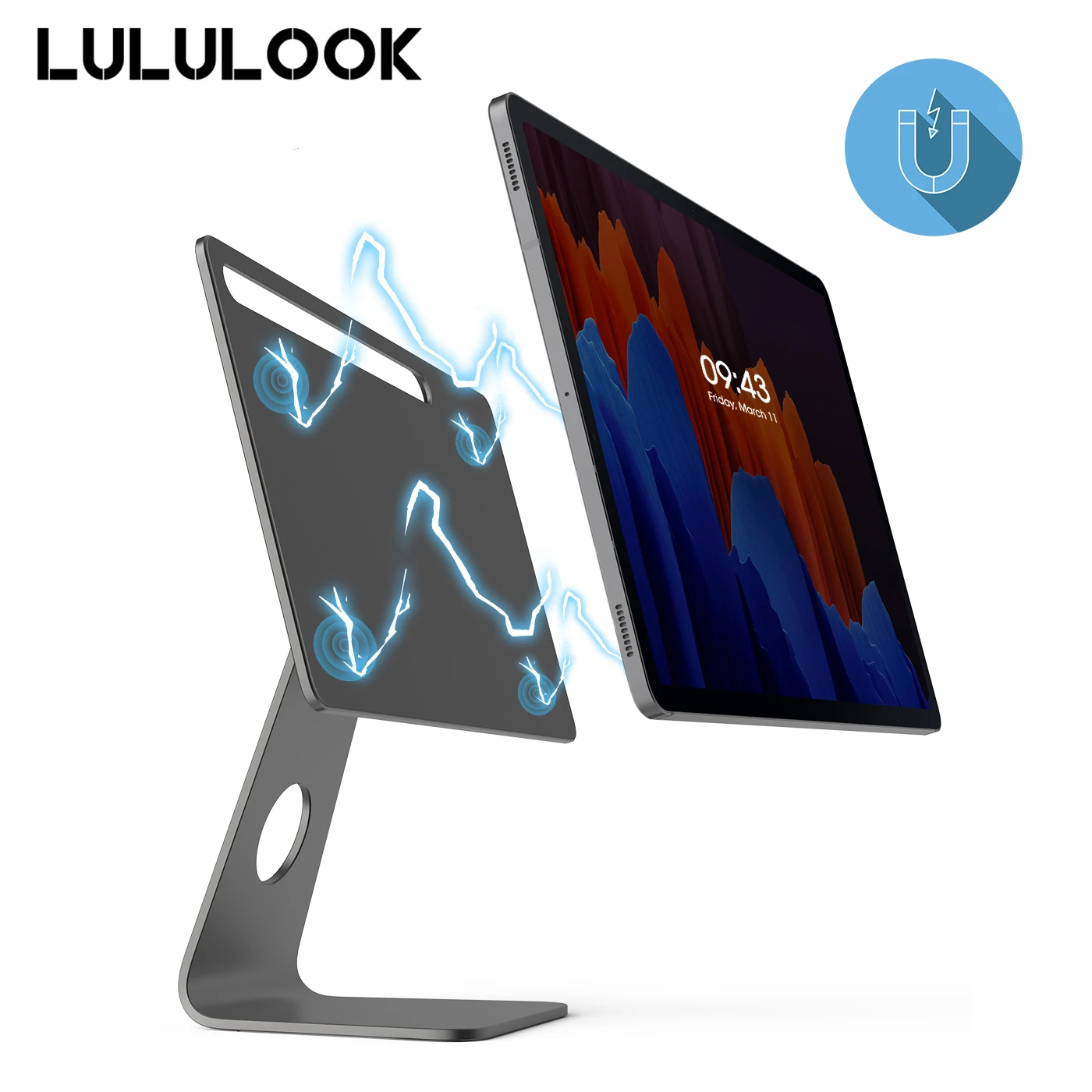 Lululook soporte magnético de escritorio para tableta, base ajustable para Tab S8 Ultra 14.6, S7/S8 11, Plus, S7 FE 12.4,soporte tablet mesa portatil accesorios tablet| | - AliExpress