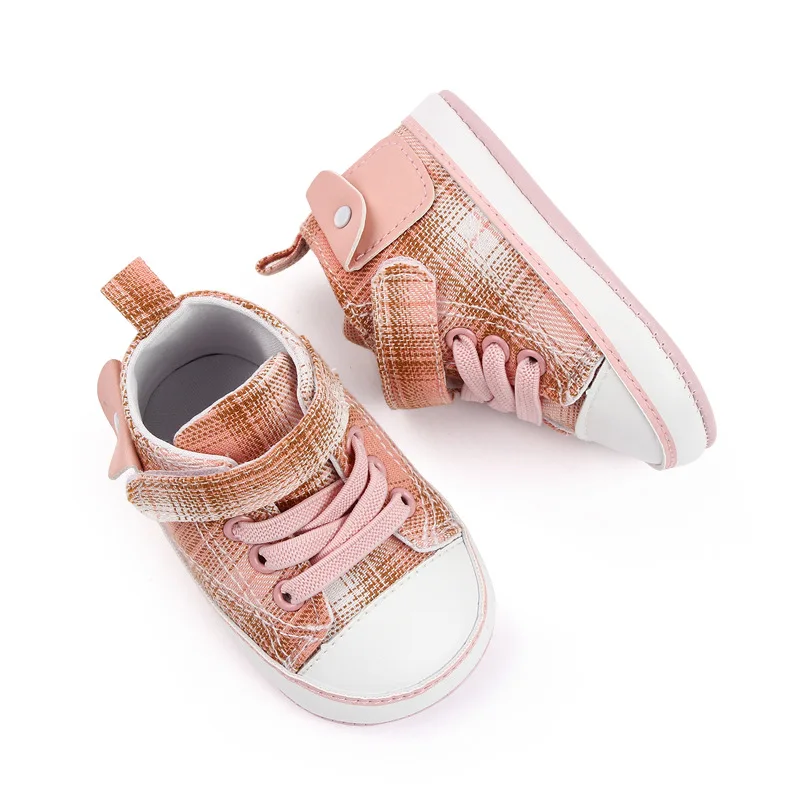 Baby Sneakers Boys Girls Shoes Classic Canvas Soft Non-Slip Sole Newborn Baby Toddler Casual Canvas Crib Shoes