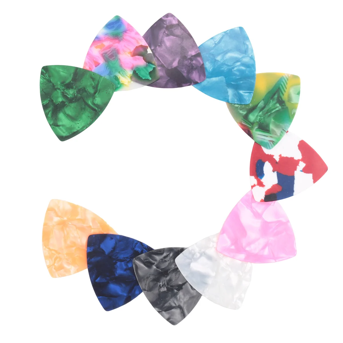 100PCS Guitar Picks, 0.46mm Thickness Colorful Celluloid Guitar Pick Plectrums for Bass, Electric, Acoustic Guitars