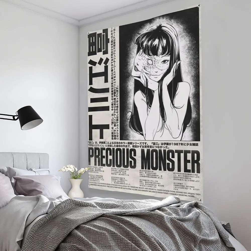Retro Cool Girl Tapestry Art Decor for Bedroom, Living Room, Bar, and Outdoor Spaces