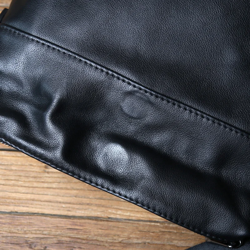 NZPJ Genuine Leather Men's Crossbody Bag Casual Top Layer Cowhide Shoulder Bag Fashionable Men's Bag  For 10-Inch IPad