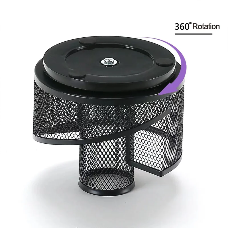 1PC Rotating Pen Holder Desktop Multi-functional Storage Box Metal Mesh 360-degree Free Rotation Office Supplies pen holder,desk organizer,pen and brush holder,desk storage rack