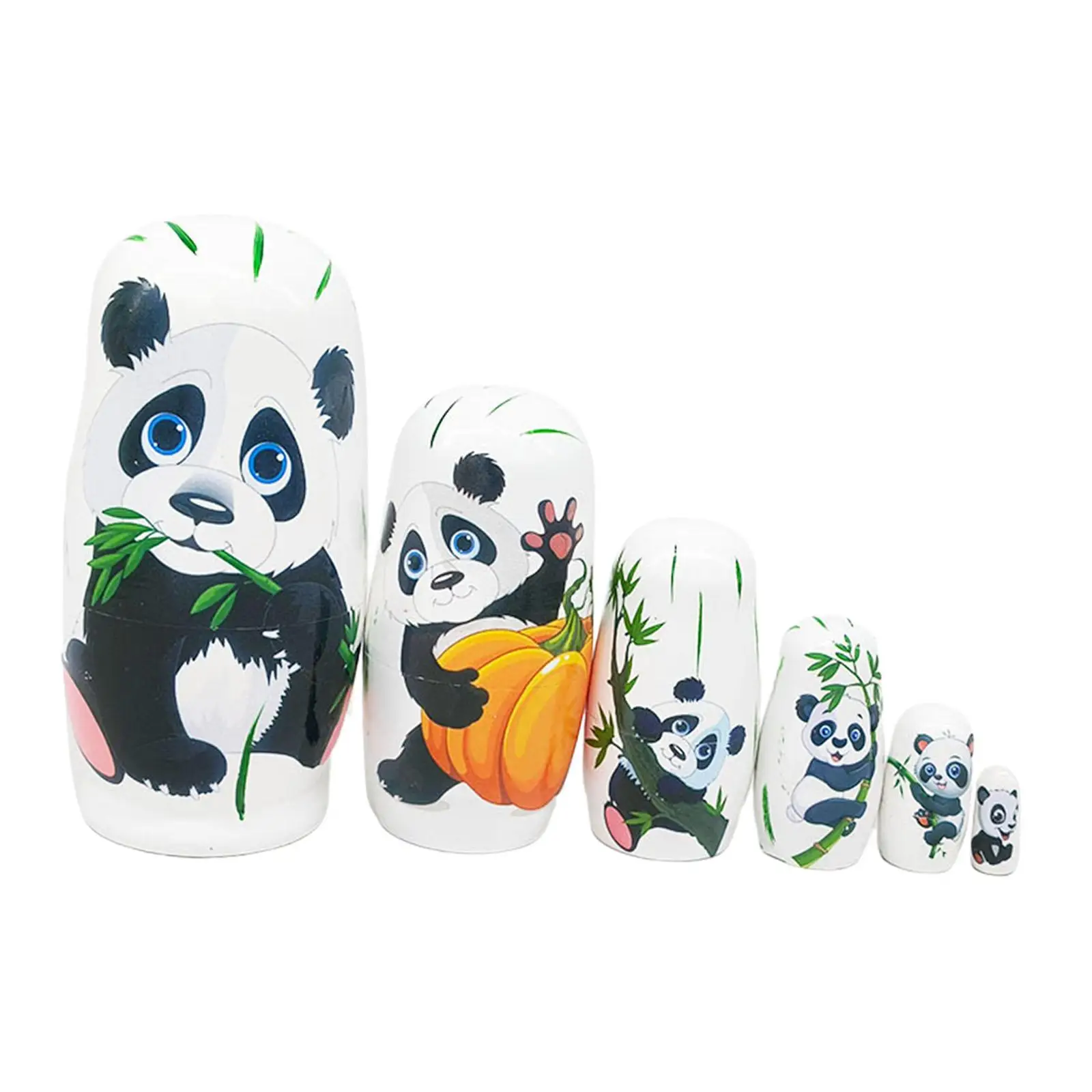 

Русские куклы-матрешки с рисунком животных, милые настольные поделки, украшения, штабелируемые игрушки для рождества, книжная полка для дома, офиса, спальни