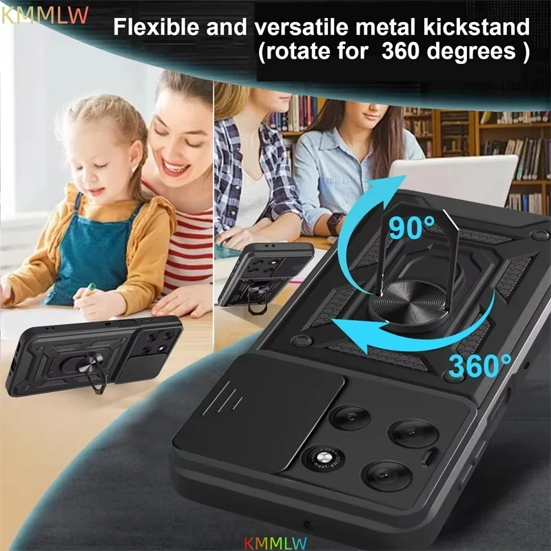 Shockproof Armor Case Phone Cover with Camera Lens Protection